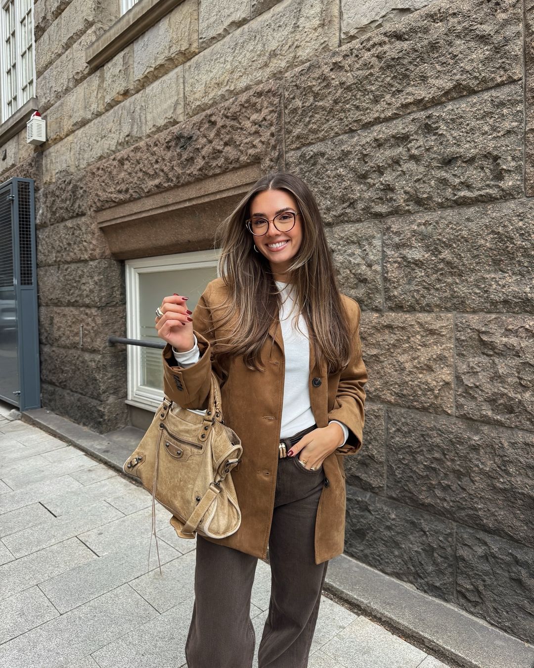 Ronza Suede Blazer - Camel