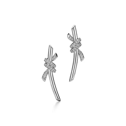 Diamond Knot Short Earring