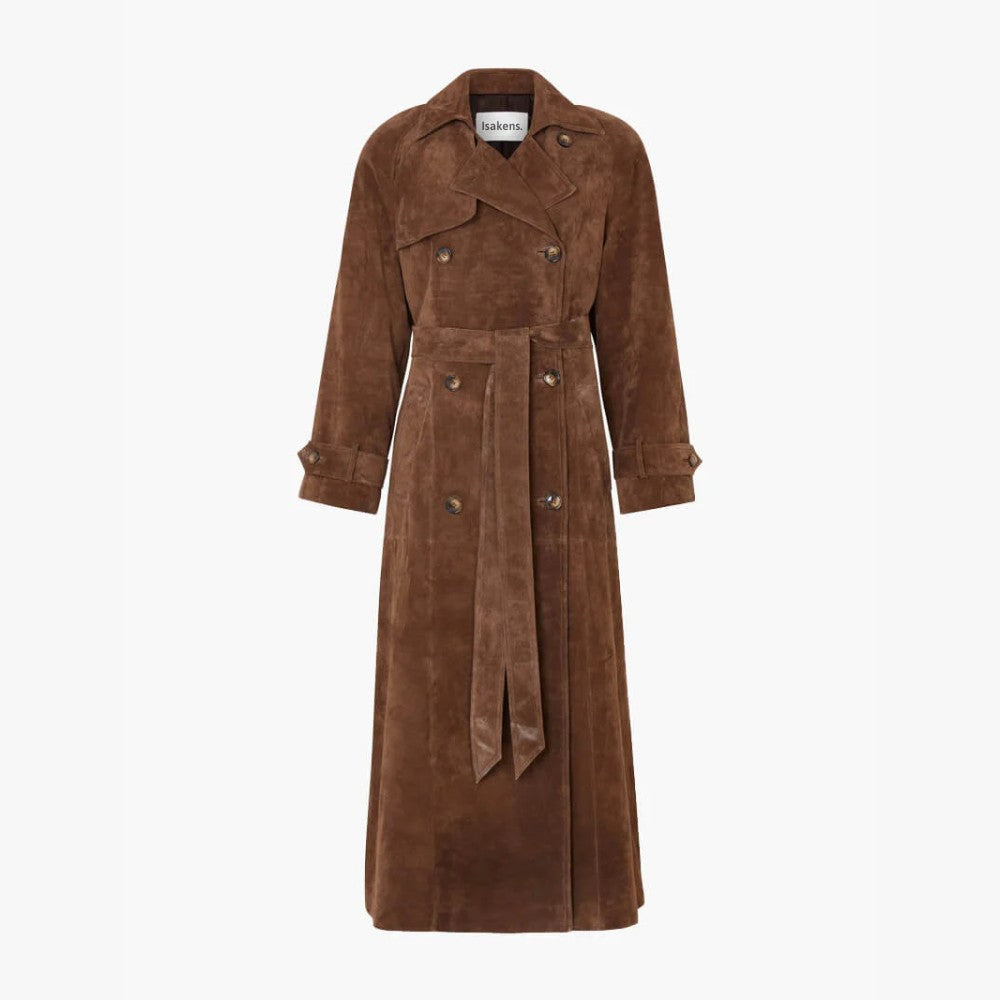 Eva suede trench coat - Mocha